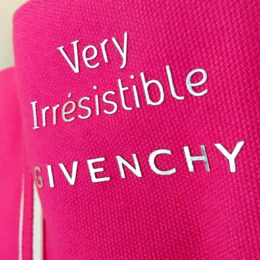Givenchy pink canvas tote shoulder purse travel shopping beach bag - Picture 10 of 12